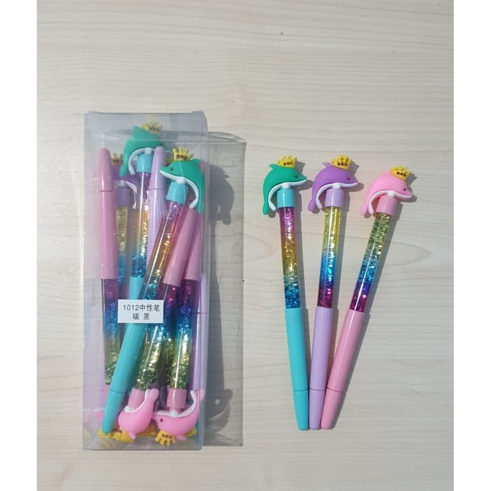 

[1 PCS] Pulpen Bolpen Gel Pen Air Gliter 1012 Lumba-Lumba