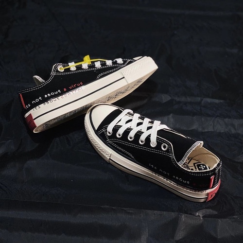 NO BRANDS CORONA JANCOK | SEPATU NO BRANDS CORONA JANCOK ORIGINAL HIGH LOW BLACK WHITE