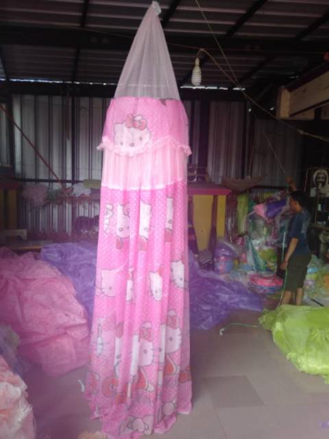 Kolambu gantung bulat anti nyamuk motif hello Kitty