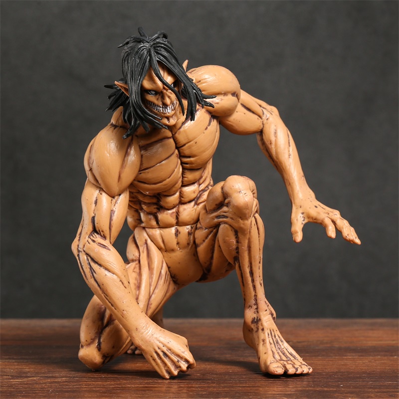 Mainan Action Figure Anime Attack on Titan Armored Eren Jaeger 15cm Bahan PVC