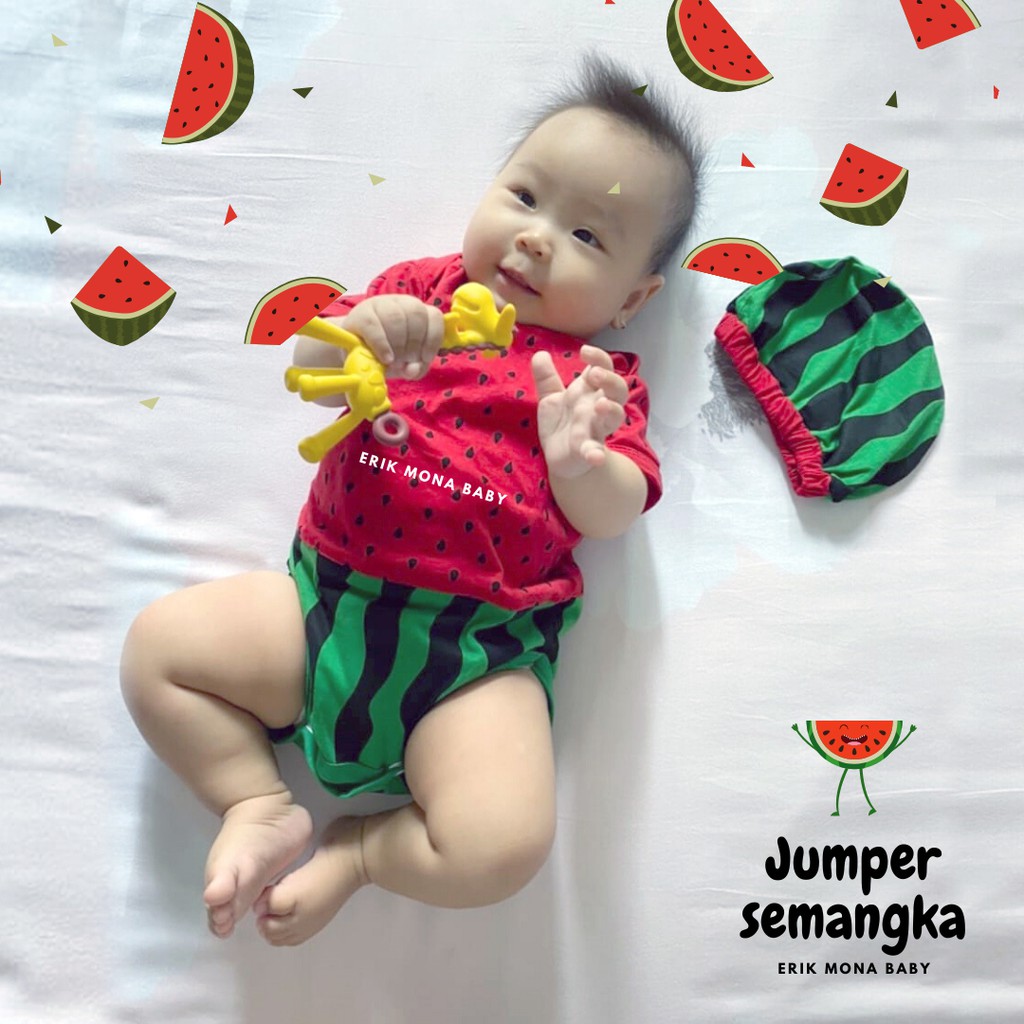 ✅ baju bayi jumper bayi baju anak ✅ buah semangka watermelon lucu murah ✅