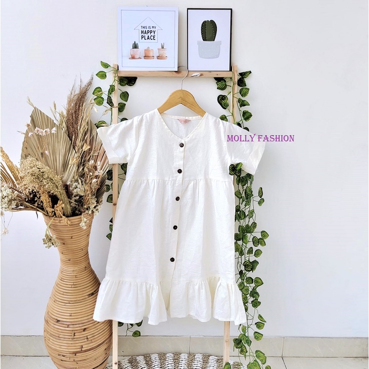 DRESS IYONA/DRESS LINEN ANAK/DRESS ANAK