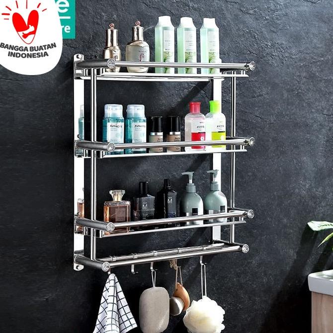 Micoe Rak kamar mandi rak handuk rak dinding stainless steel