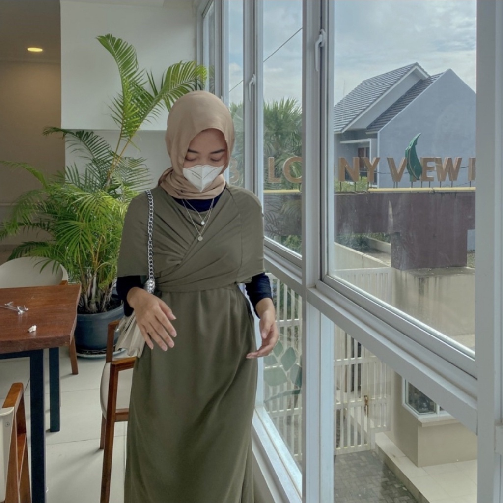 CELYN LONG DRESS MATT CERUTY PREMIUM 2 LAYER