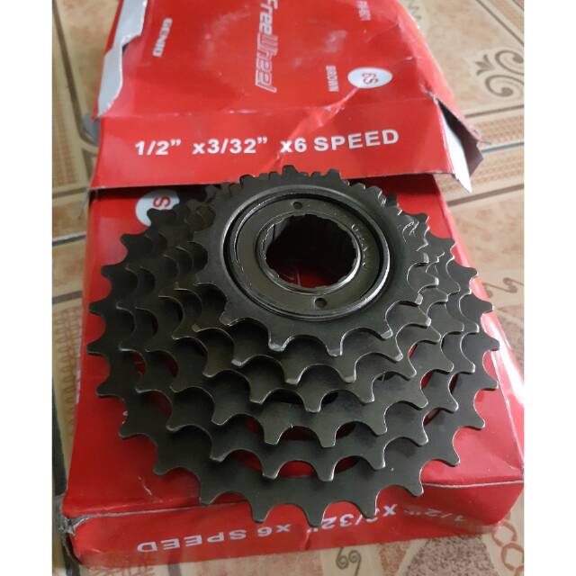Freewheel 6 speed genio sepeda