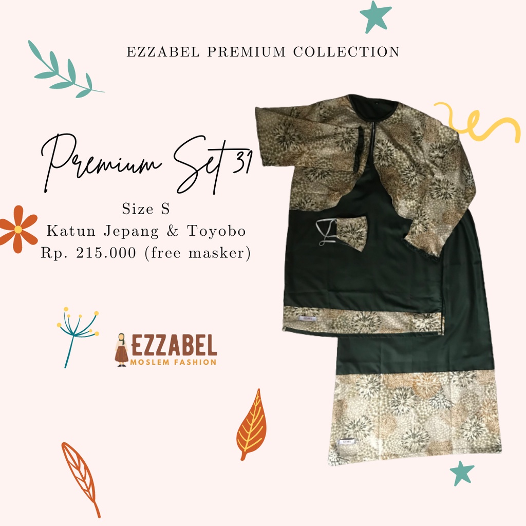 EZZABEL - PREMIUM SET 31 - SETELAN ROK BAJU HARIAN SANTRI GONTOR PUTRI
