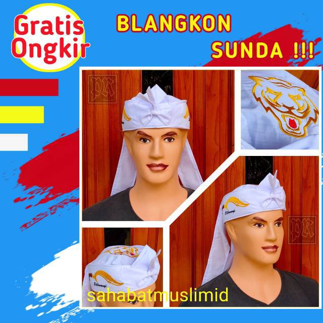 BLANGKON IKET SUNDA PUTIH MAKUTA WANGSA KUJANG SILIWANGI TOTOPONG UDENG BLANGKON IKET SUNDA