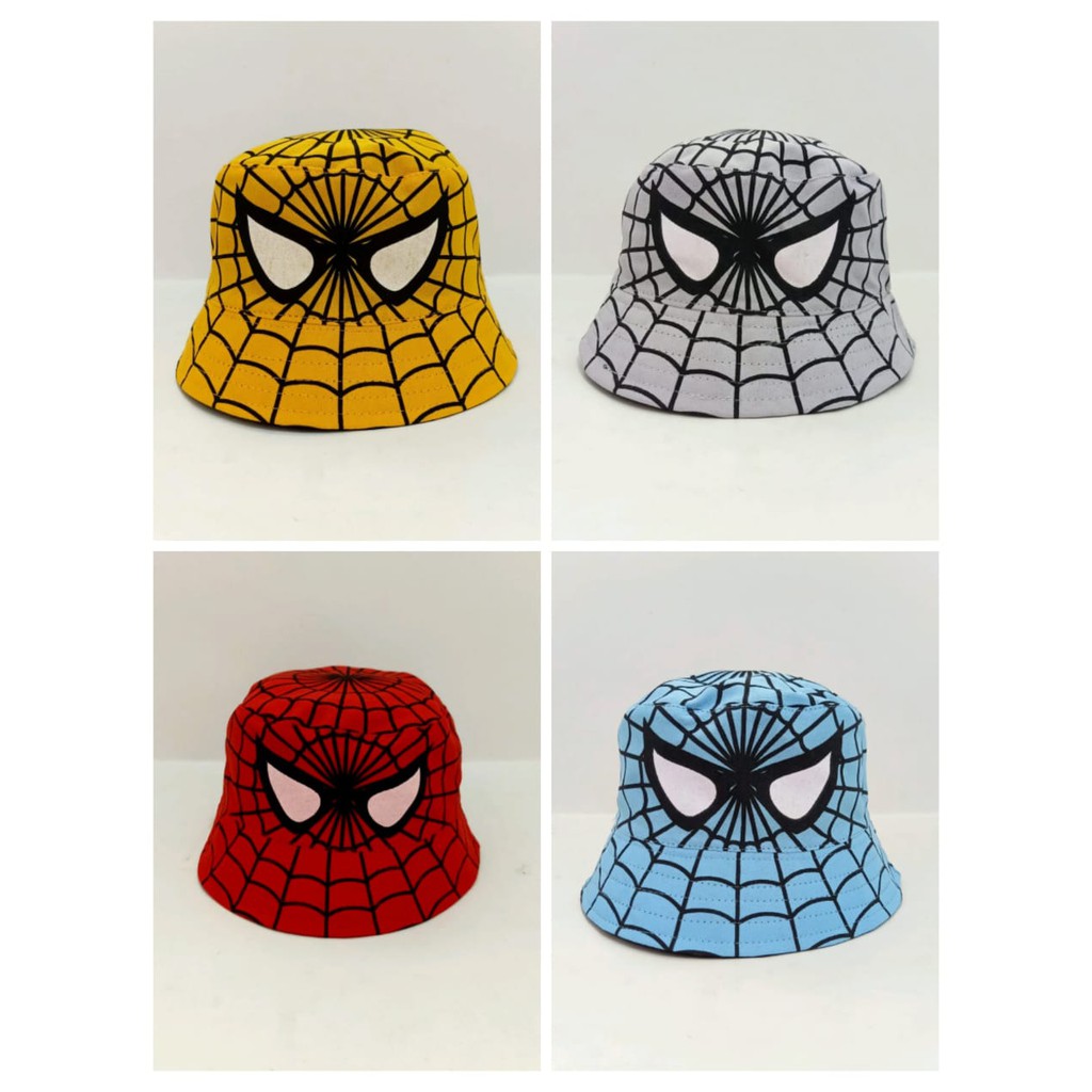 Topi Bucket Anak Bucket Hat Spiderman // Topi Anak Laki laki