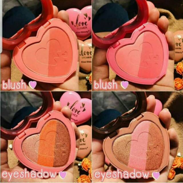 DAPAT 2 EYESHADOW + BLUSH ON KISS BEAUTY LOVE