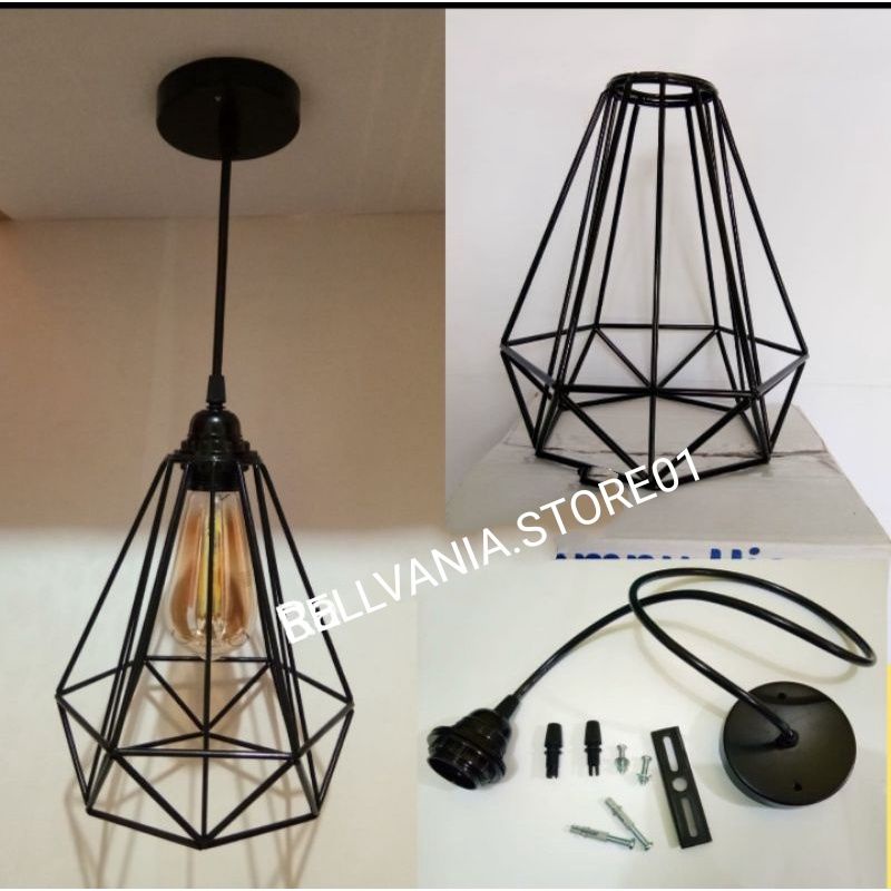 LAMPU GANTUNG HIAS MINIMALIS DEKORASI RUANG 1 CABANG