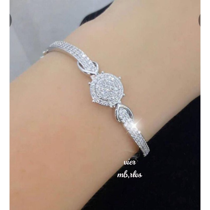 Gelang tangan titanium micro diamond,mewah,cantik ,tidak berkarat