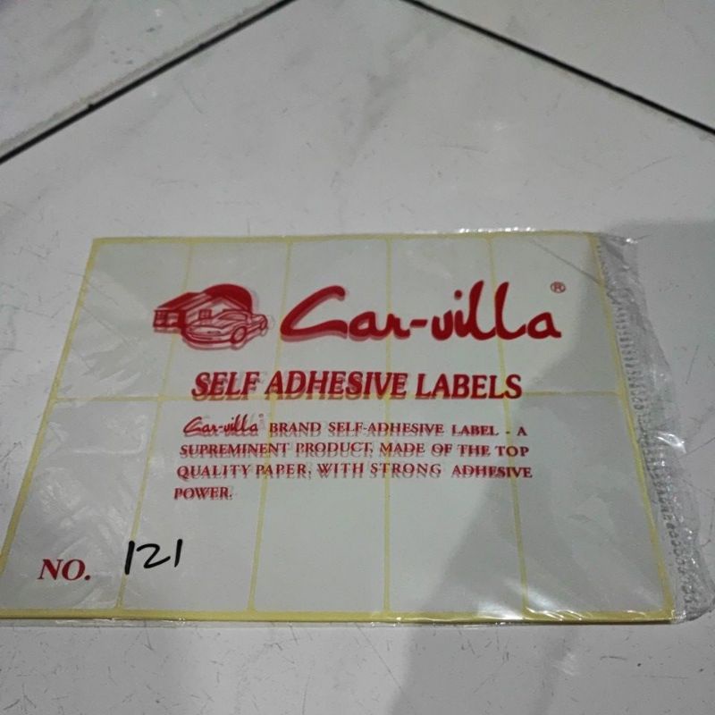 

Label nama 121 Polos