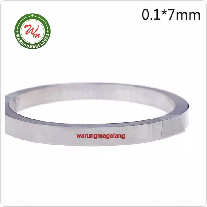 RKY NIKELIN Kawat ELEMEN PEMANAS PIPIH 0.1 lebar 7 mm panjang 10 meter RKY