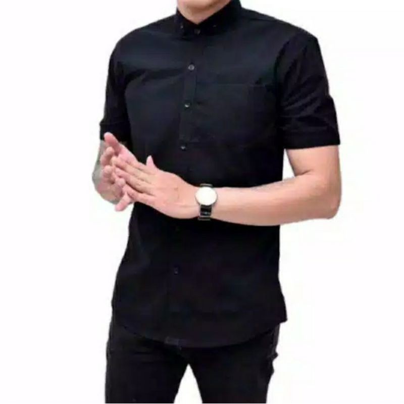 Kemeja Pria Polos Pendek Premium / Kemeja Polos Pria Pendek