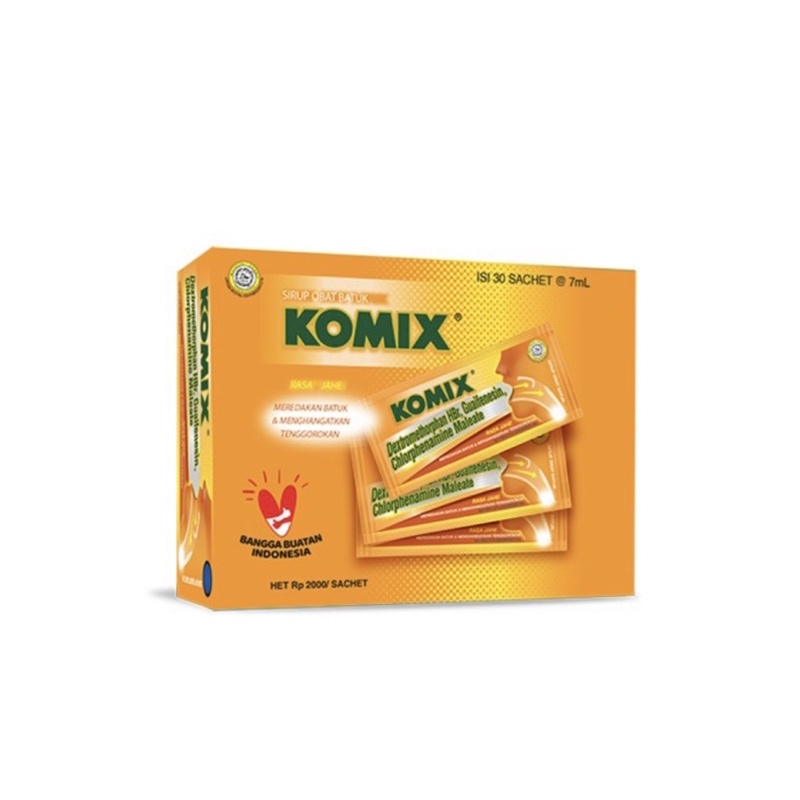 Komix sachet 7 ml jeruk nipis | peppermint | jahe