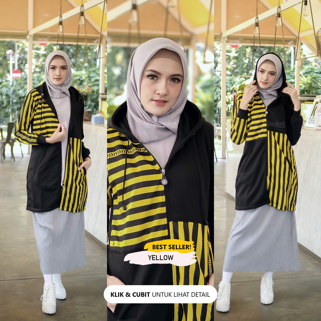 HIJACKET GHANIA ORIGINAL Jacket Hijaber Jaket Wanita Muslimah Azmi Hijab