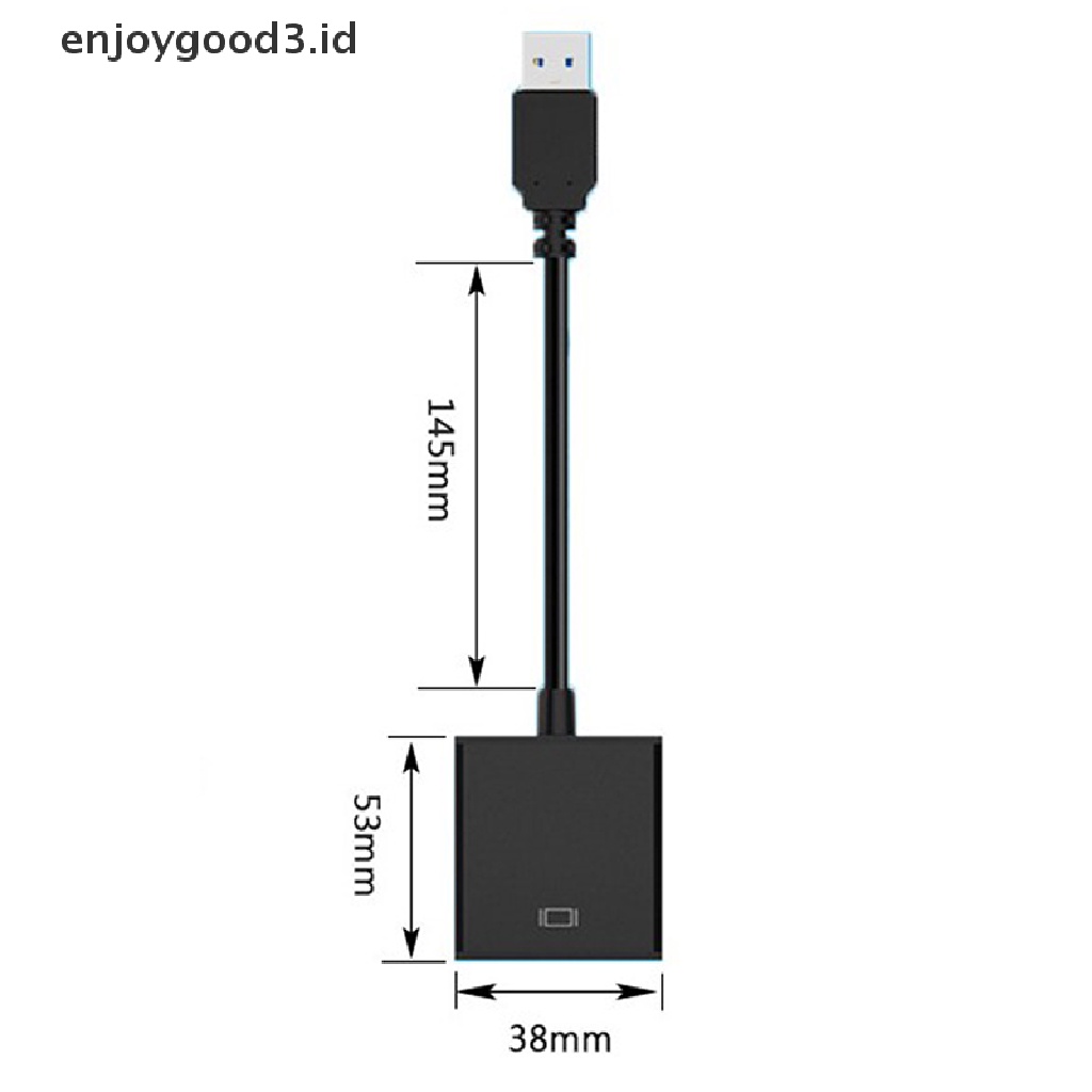 (Rready Stock) Adaptor Converter Port USB 3.0 Ke HDMI HD 1080P (ID)