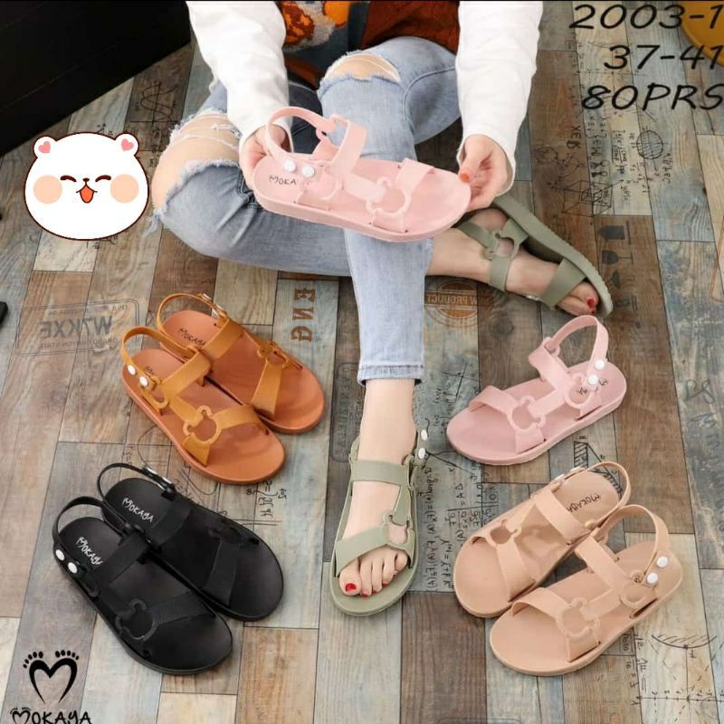 Sandal Let Gunung Jelly Wanita Gesper Bear Mokaya Murah