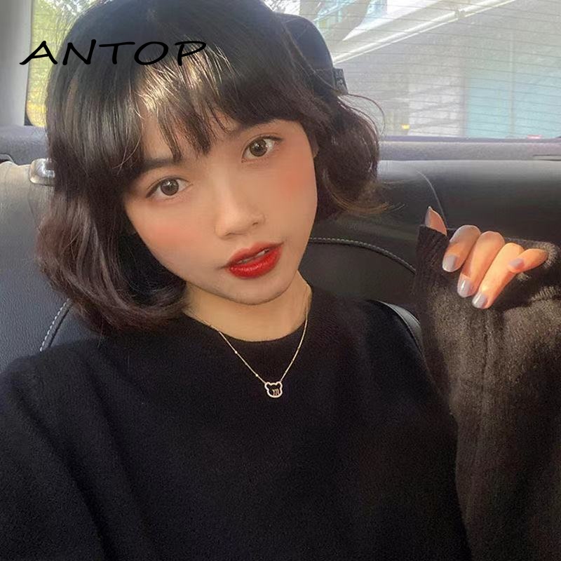 Beruang Kalung Wanita Sweater Wanita Panjang 2021 Baru Rantai Klavikula Wanita Fashion Aksesoris  ANTOP