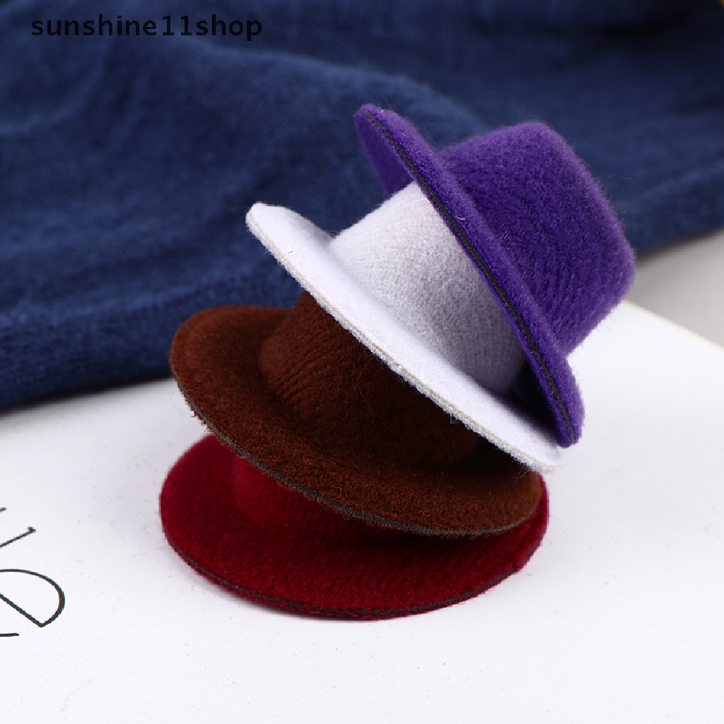 Sho 5Pcs Miniatur Topi Mini Aksesoris Rumah Boneka 1: 12