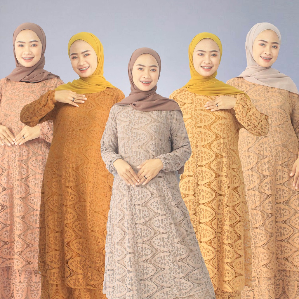 Gamis Pesta Malaysia Brukat Kondangan