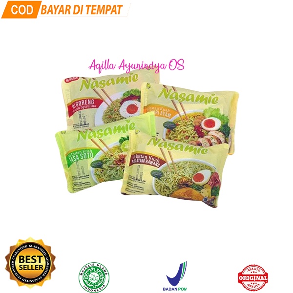 

Nasamie Mie instan Spirulina 1 Paket 5 bungkus - (MIBAWANG, MIKARI, MIGORENG, MISOTO)