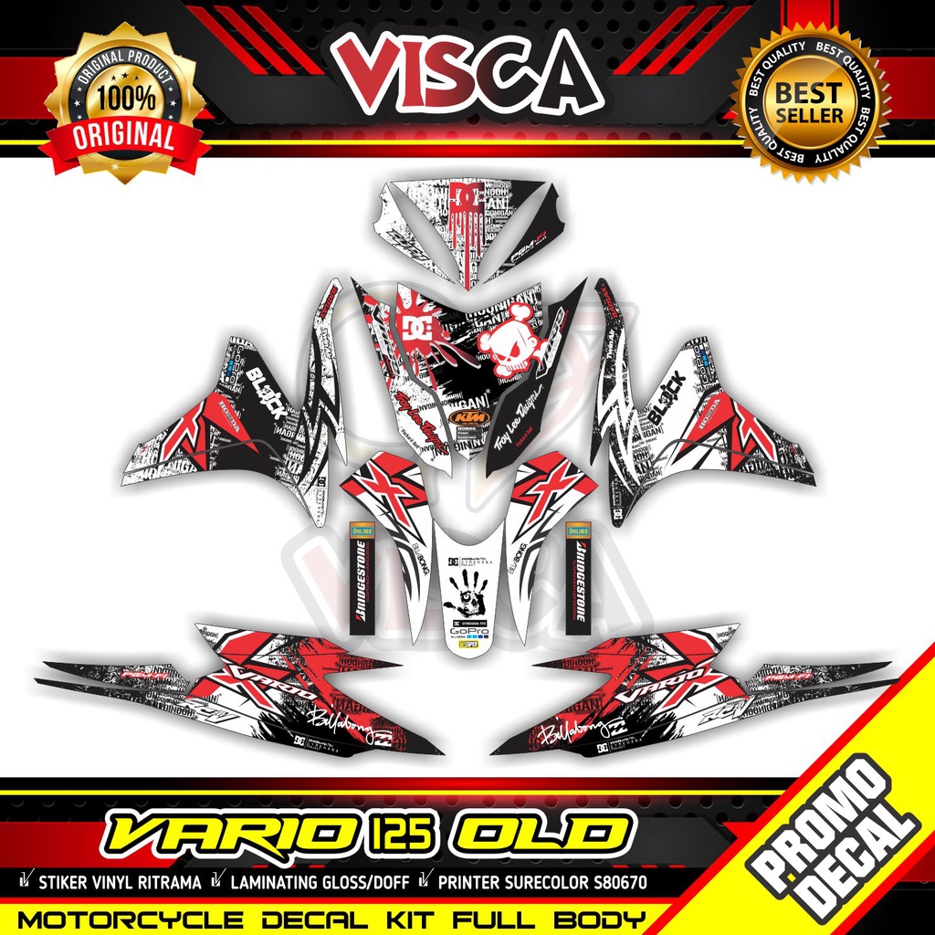 Decal Vario 125 Old Full Body Stiker Vario 125 Old Keren Full Body Striping Vario 125 Old Full Body 