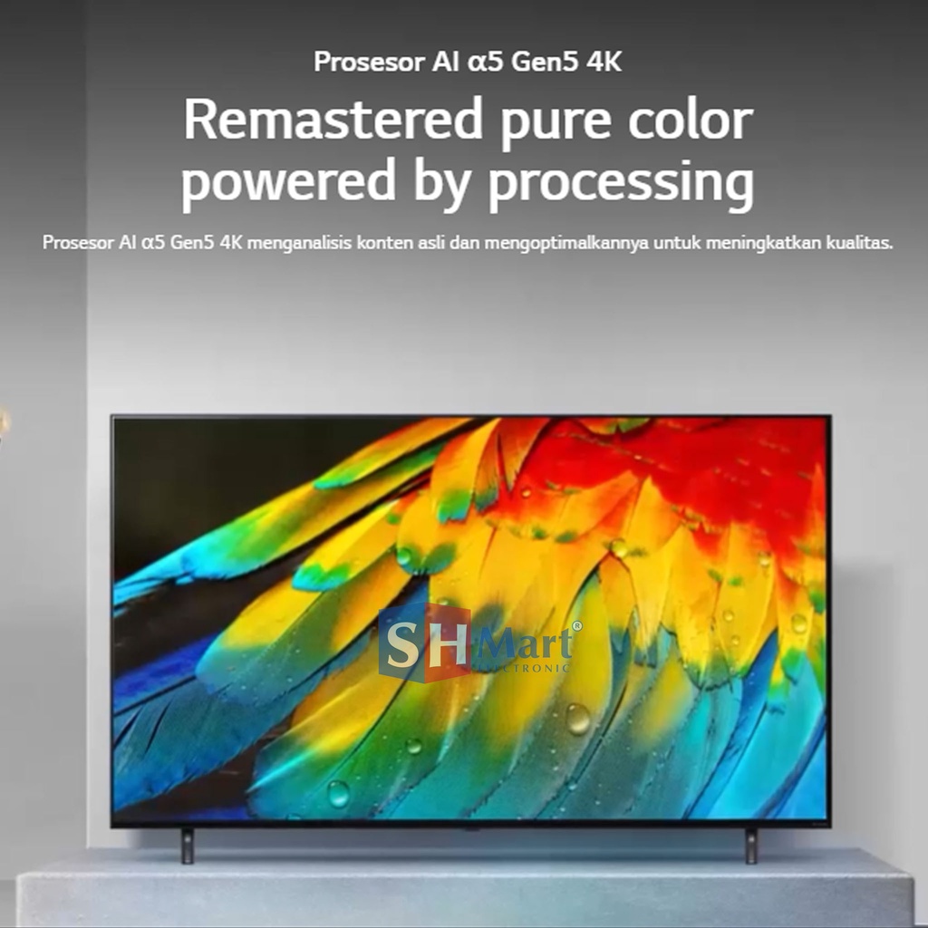 SMART TV LG 50 INCH NANO CELL TV 50NANO80SQA UHD 4K HDR NEW 2022 GARANSI RESMI (MEDAN)