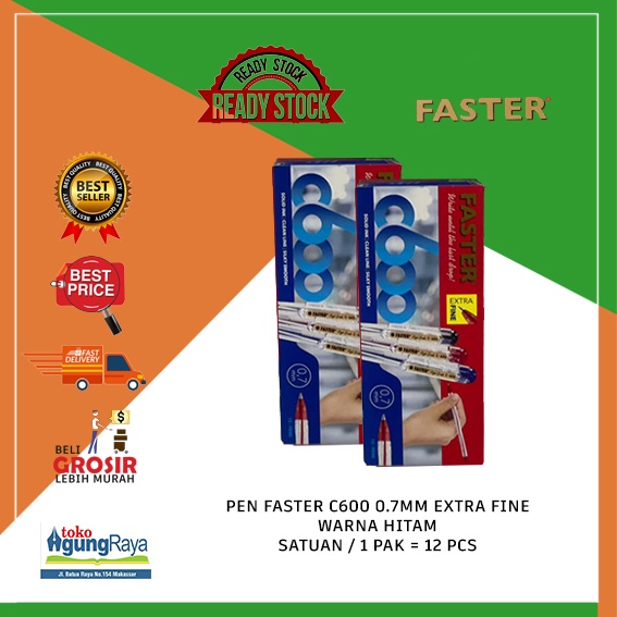 

PEN FASTER C600 EXTRA FINE | HITAM