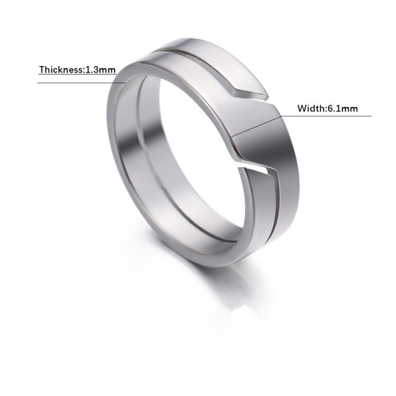 [Featured] Fashion Simple Stainless Steel Ring For Women And Men / Engagement Jewelry Anniversary Gift