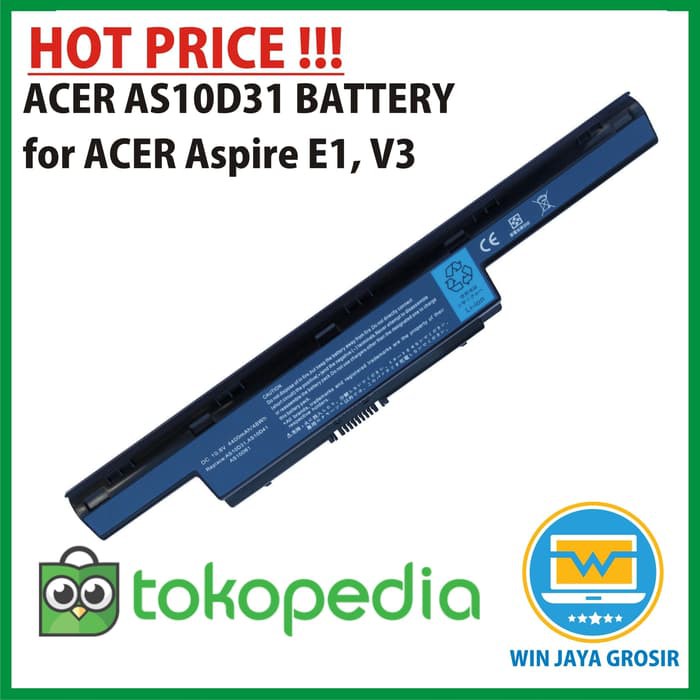 Promo Baterai Batre Battery ACER Aspire V3 471 E1 431 E1 421 E1 471 E1 471G Murah