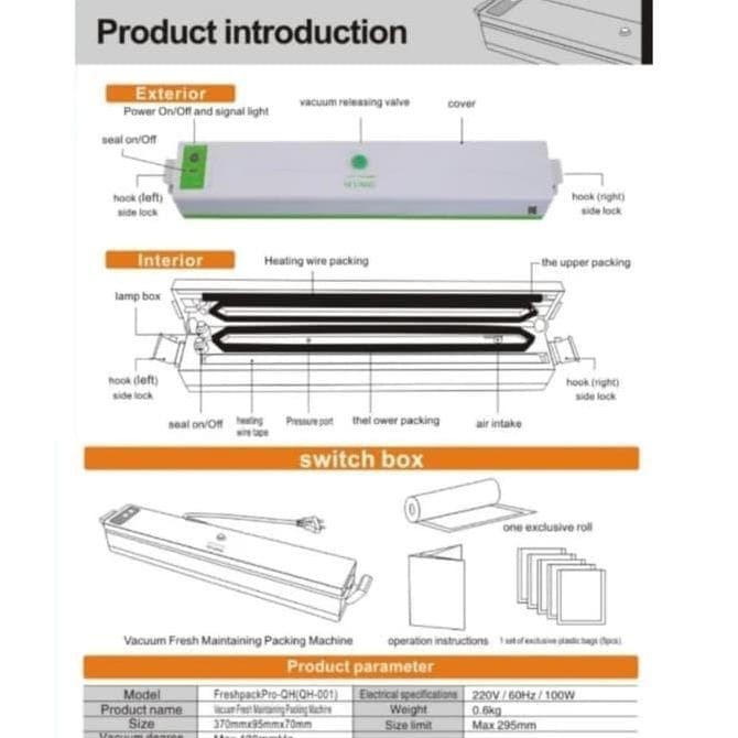 ALAT PRESS MAKANAN / VACUM SEALER MAKANAN / VACUM PRES PLASTIK