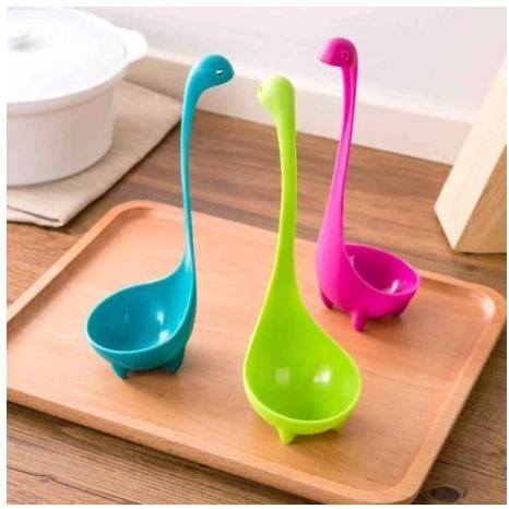 SENDOK DINOSAURUS SOP BESAR PLASTIK CENTONG KUAH SUP SAYUR SOUP SPOON