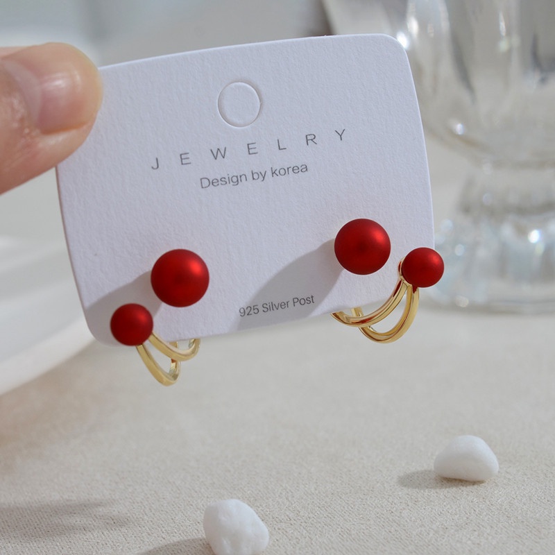 Anting Bulat Huggie Mutiara Zircon Kecil Klasik Elegan Lucu Gaya Korea Untuk Wanita