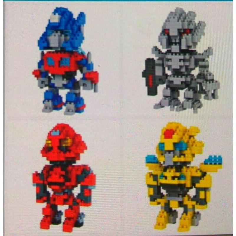Nano Block/Bricks (Loz) - Transformers: Galvatron, Optimus Prime, Bumblebee dan Stinger