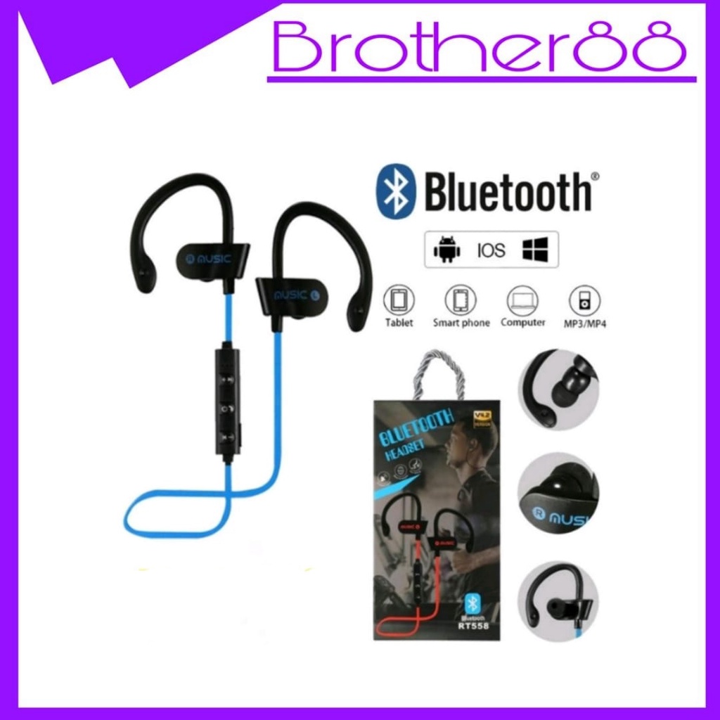 WIRELESS SPORT BLUETOOTH HEADSET RT558 / RT 558 HIGH QUALITY