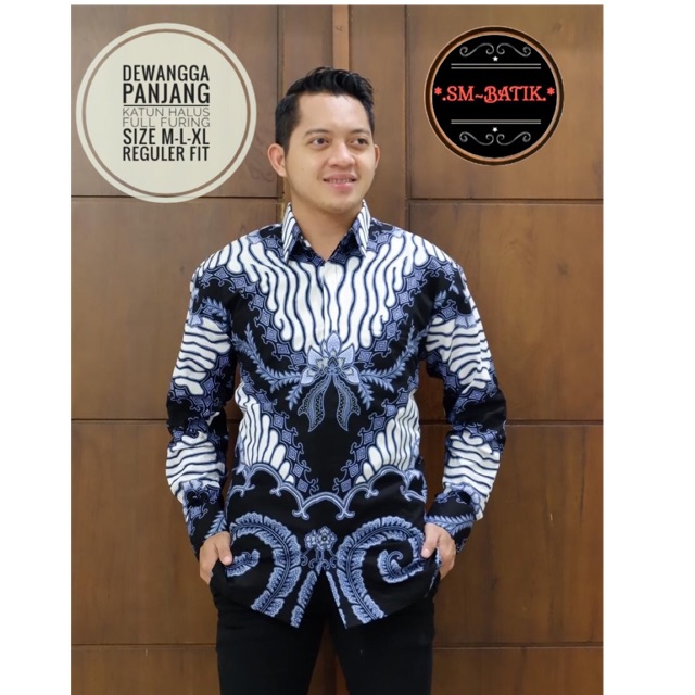 Batik Pria DEWANGGA FULL FURING Katun Halus Ori Solo