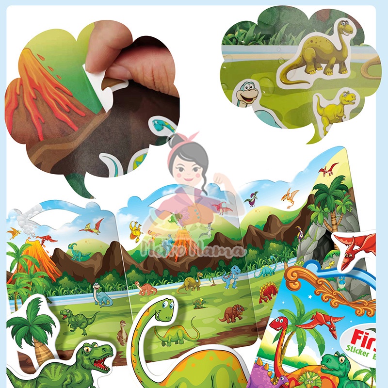 Buku Stiker Aktivitas Menempel Anak &quot; Reusable Sticker Book &quot; Murah