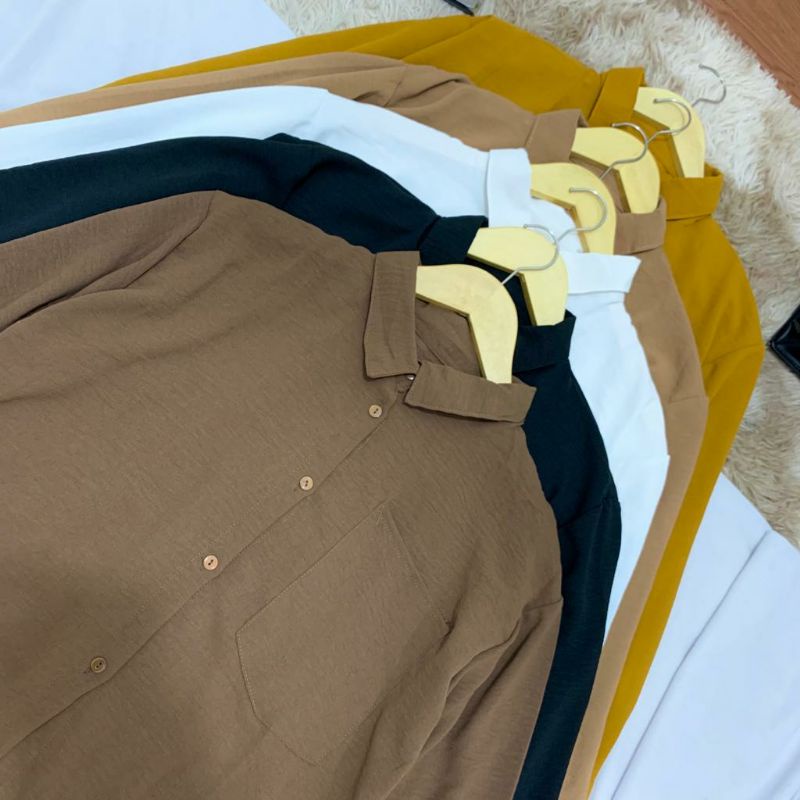 grosir_solo || KEMEJA AIRFLOW OVERSIZE /  SABA TOP / KEMEJA JUMBO CRINKLE AIRFLOW / KEMEJA RIVER BASIC AUDREY BLOUSE