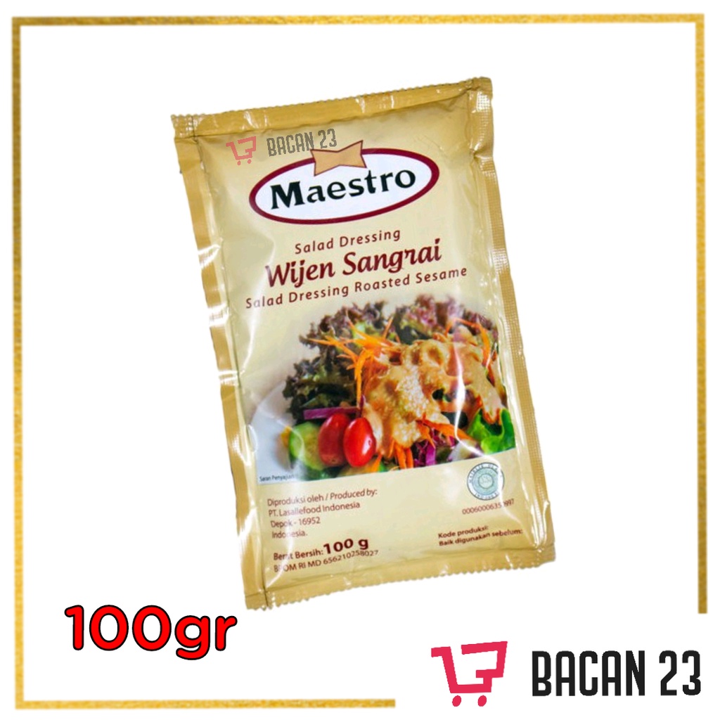 

Maestro Wijen Sangrai ( 100 gr ) / Salad Dressing / Roasted Sesame / Saus Wijen / Bacan 23 - Bacan23