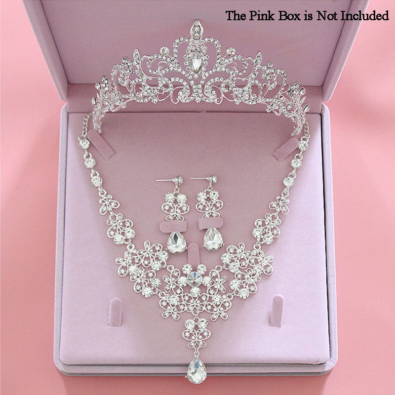 Austria Jewelry Set - Mahkota Anting Kalung - Aksesoris Pengantin - Bridal Crown