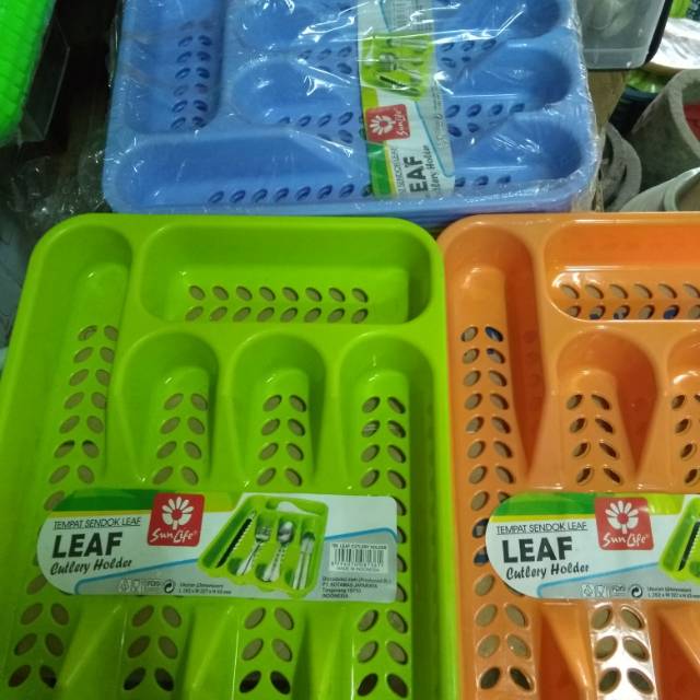 Tempat sendok garpu leaf cutlery holder sunlife