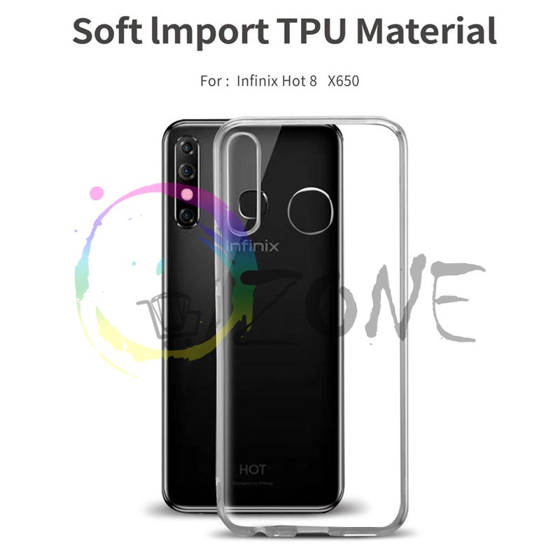 SOFTCASE TRANSPARAN INFINIX HOT 8 X650 PREMIUM CLEAR SOFT CASE