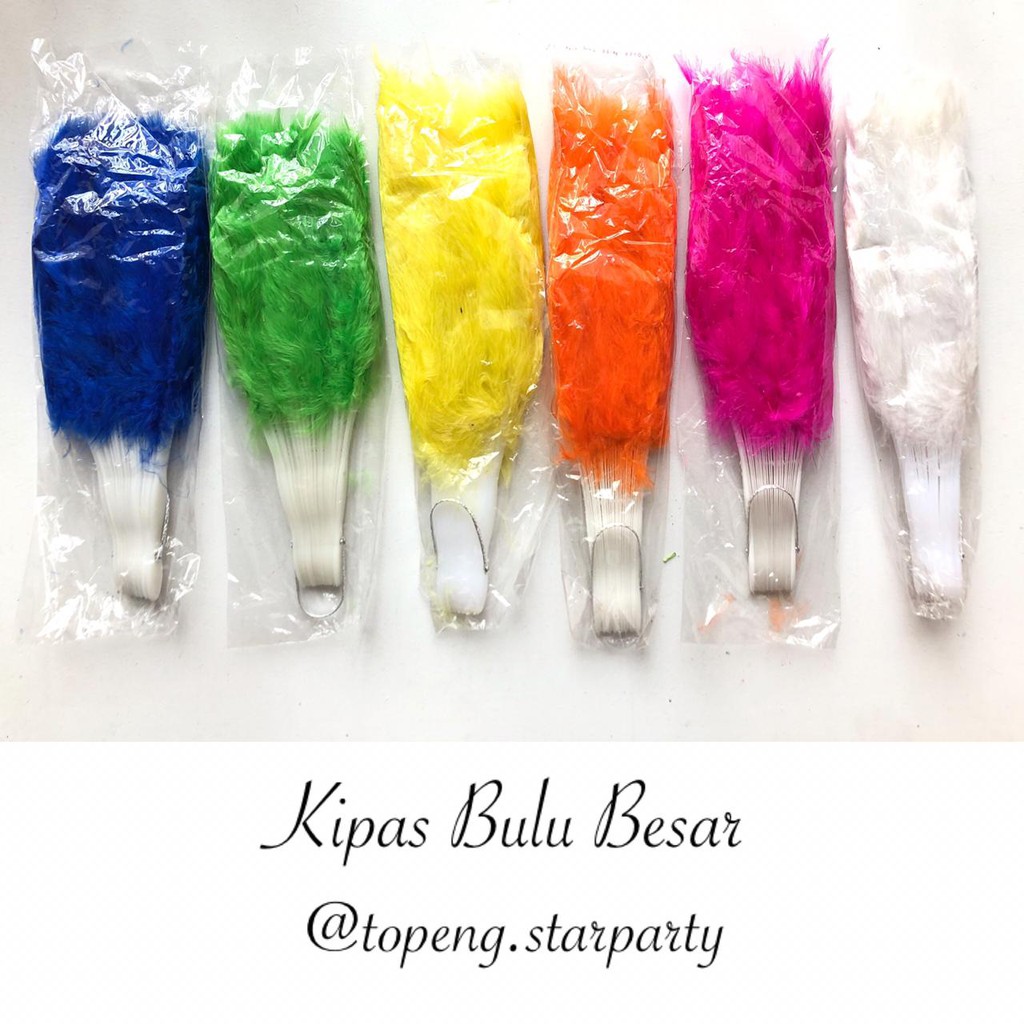 Kipas Bulu Kecil Banyak Warna /Kipas Bulu Besar