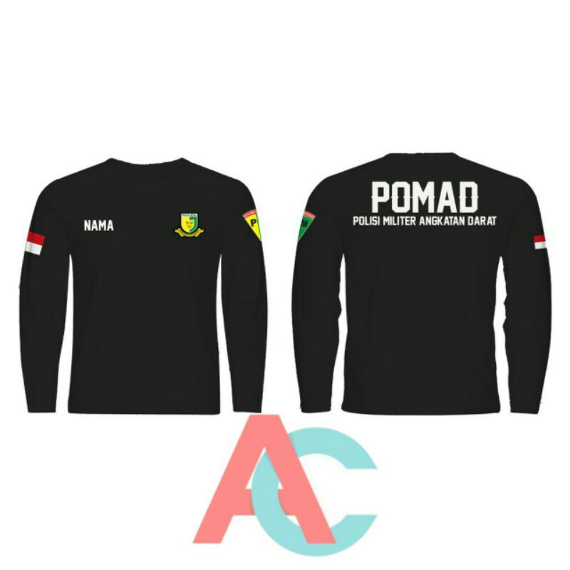 kaos pomad ( polisi militer angkatan darat ) lengan panjang