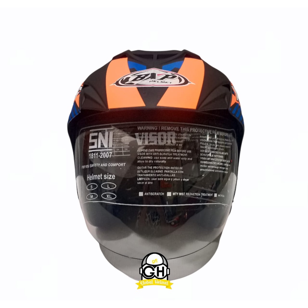 Helm Motor SNI BXP Original 2 kaca (Double visor) X-Cross