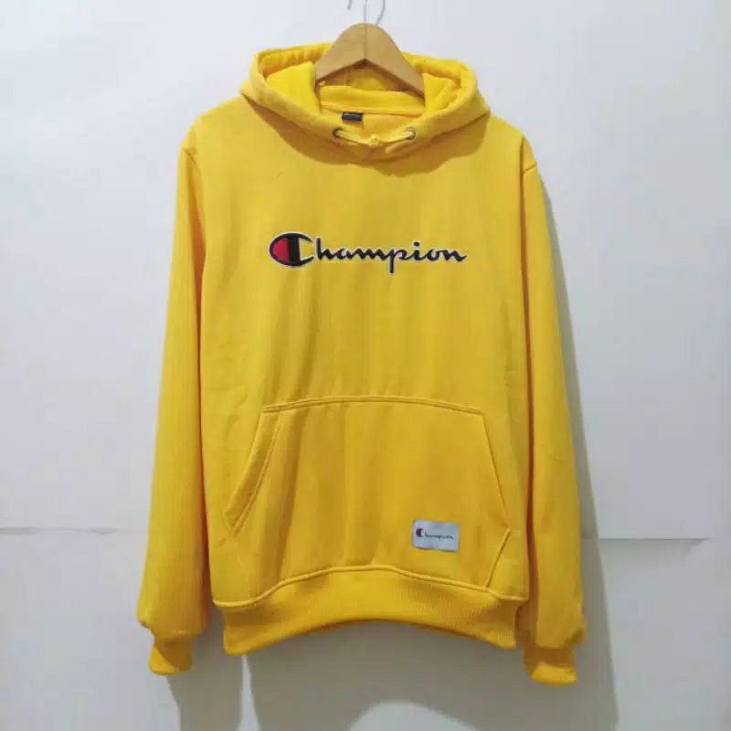 Sweater Hoodie Champion Scrip Bordir Premium Fulltag&amp;Lebel