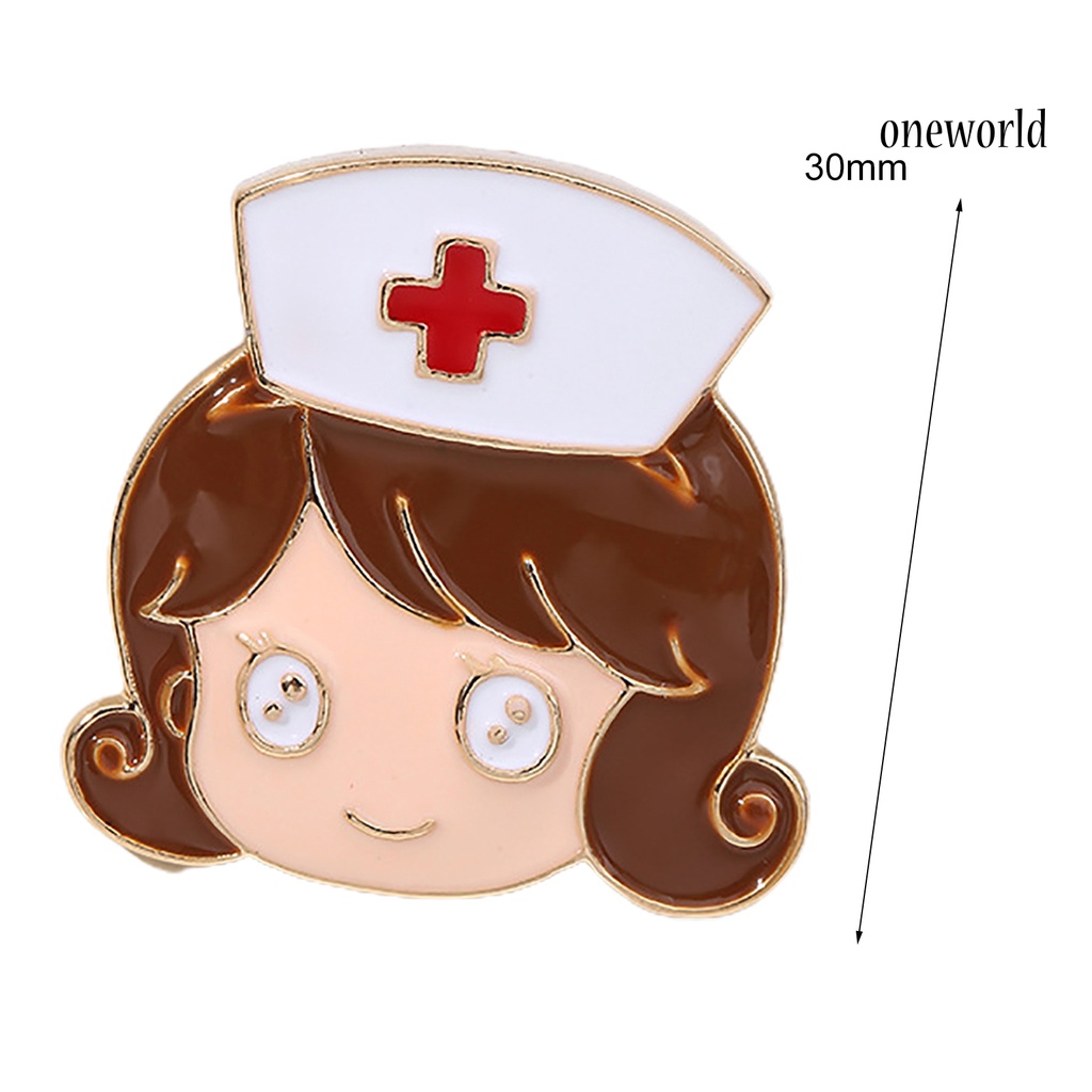 OW@ Exquisite Doctor Nurse Stethoscope Pattern Collar Brooch Lapel Pin Clothing Decoration