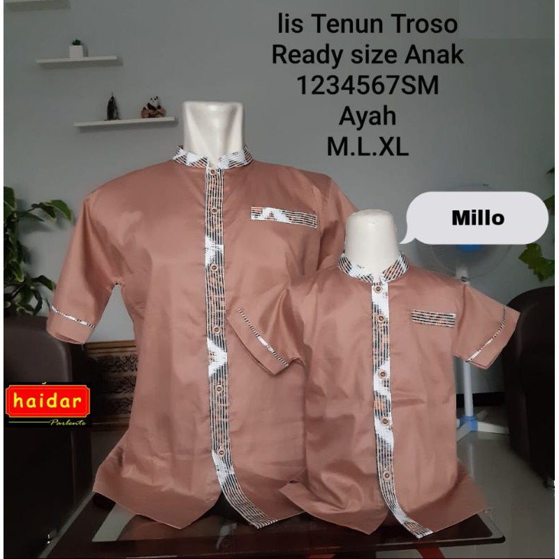 KOKO COUPLE KEMBARAN AYAH ANAK WARNA MILO