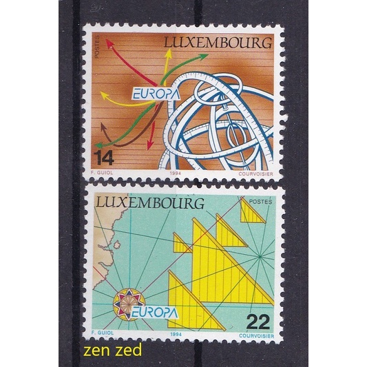 

0119 Perangko Luxemburg 1994 EUROPA Stamps - Great Discoveries 2v Mnh
